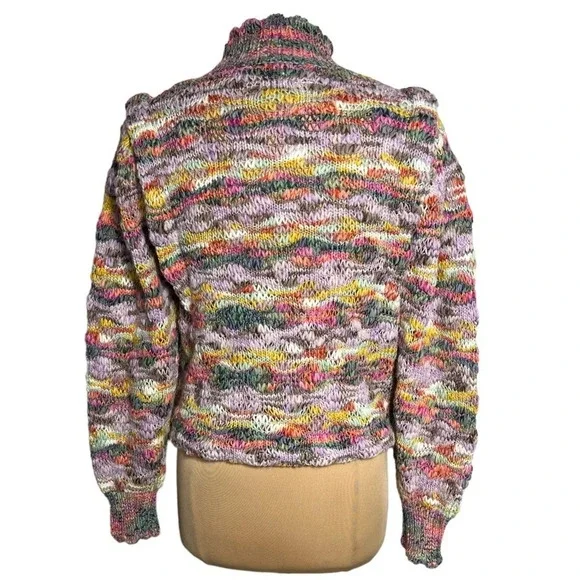 Democracy mock neck pink purple gray variegated sweater size Medium - Picture 7 of 12